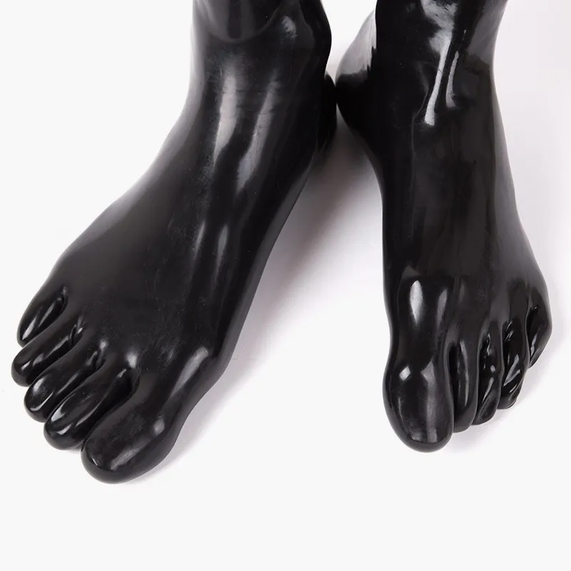 

Hot Sale Retail Latex Fetish Socks Black Short Sock With 5 Toes Adult Unisex Ankle Socks S/M/L