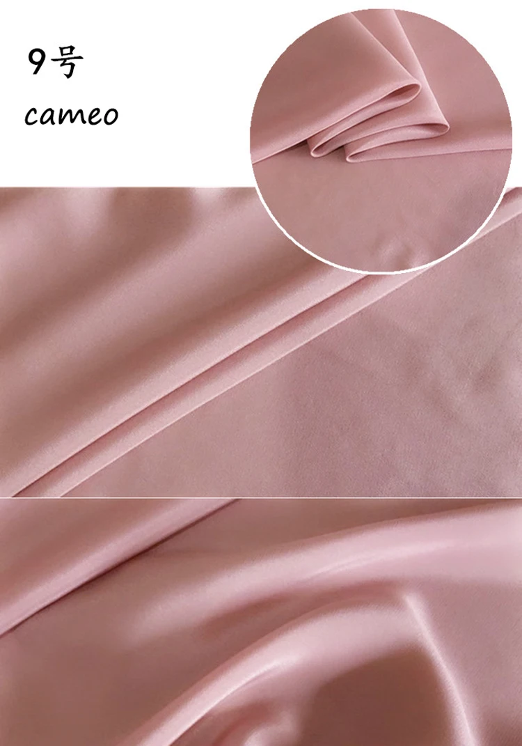 100cm*114cm, Quality 12 Momme Crepe Silk Fabric CDC Pure Nature Silk Crepe De Chine
