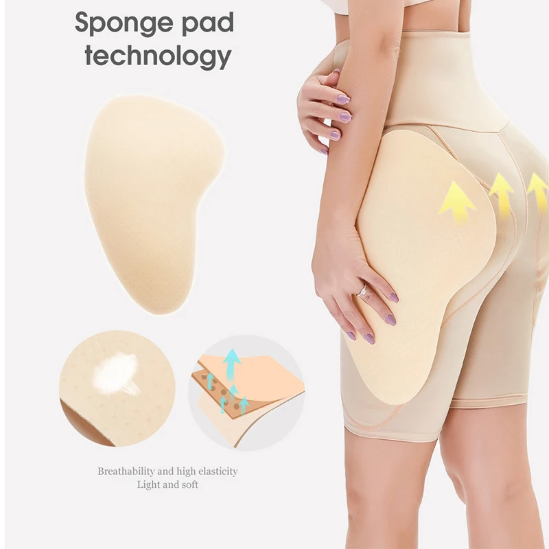 Women Sexy Lingerie High Waist Underwears Panties Briefs Hip Butt Pads Shapewear Bum Butt Hip Enhancer 2 Sponge Padded Fake Ass