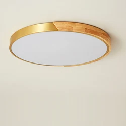 Simple and modern ultra-thin LED ceiling lamp gold lamp surface installation living room bedroom remote control home decoration