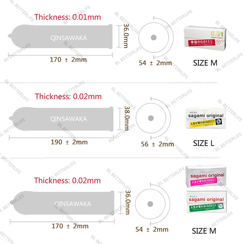 Qinsawaka select 10 pcs Made in Japan 0.02mm super thin like not wearing condom SAGAMI ORIGINAL NO Rubber Polyurethan  M sex men