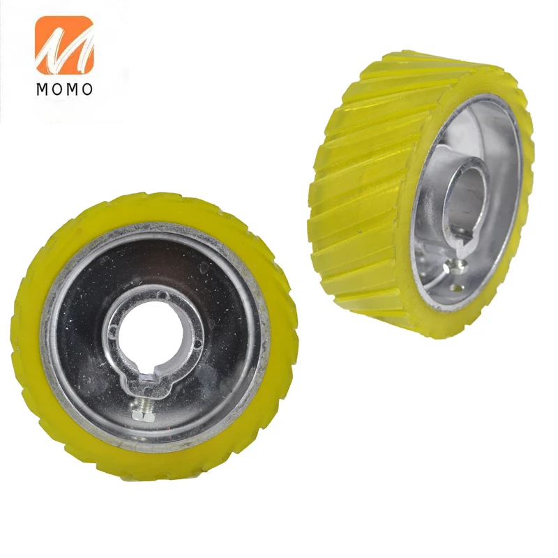 Rubber Wheel for Four-side Moulder,Conveyance Roller,Six Holes Steel Rubber Roller