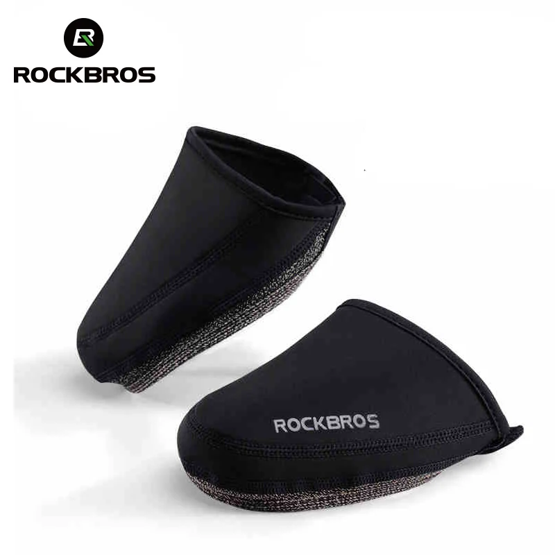 

ROCKBROS MTB Cycling Shoes Cover Windproof Abrasion Resistant Fabric Keep Warm Half Overshoe Road Bicycle Shoe Covers Black