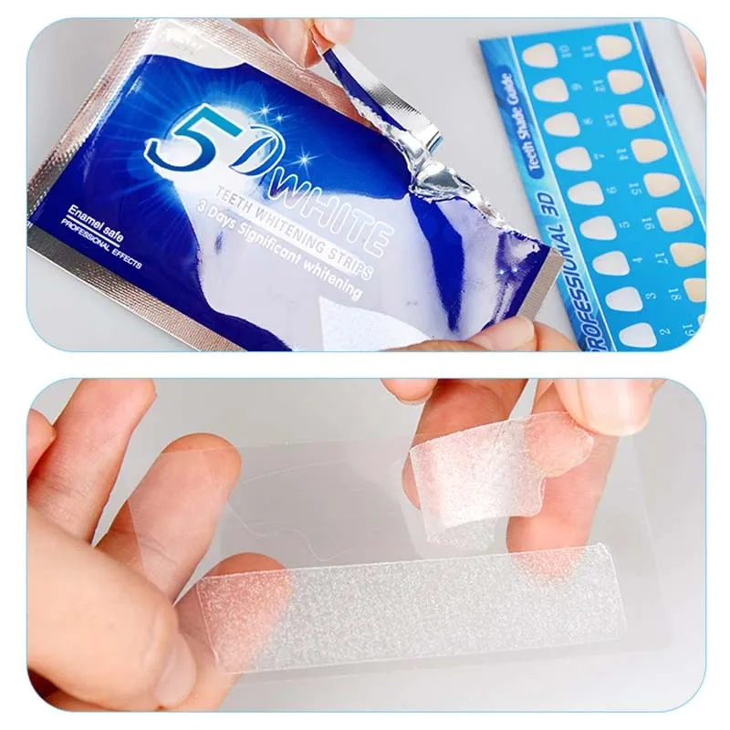 5d Gel Tooth Whitening Kit White Teeth Strips Oral Care Kit False Teeth Strip Dental Veneers Whitening Gel Dropshipping