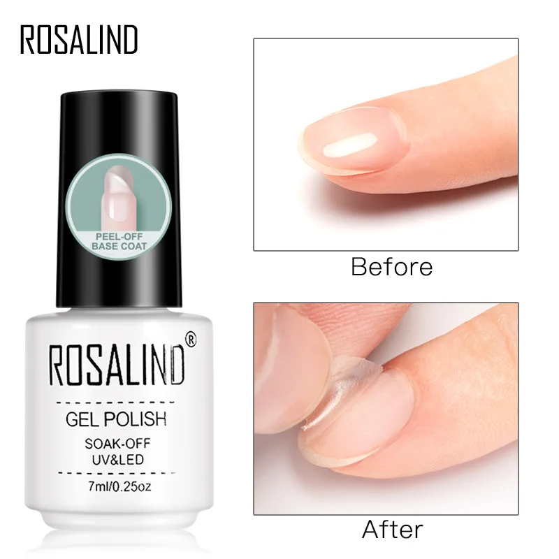 ROSALIND Base Top Primer Smalto per unghie gel opaco Semi permanente Fondotinta per nail art Gel Rinforzo Nessun gel per pulire Lacca a lunga durata