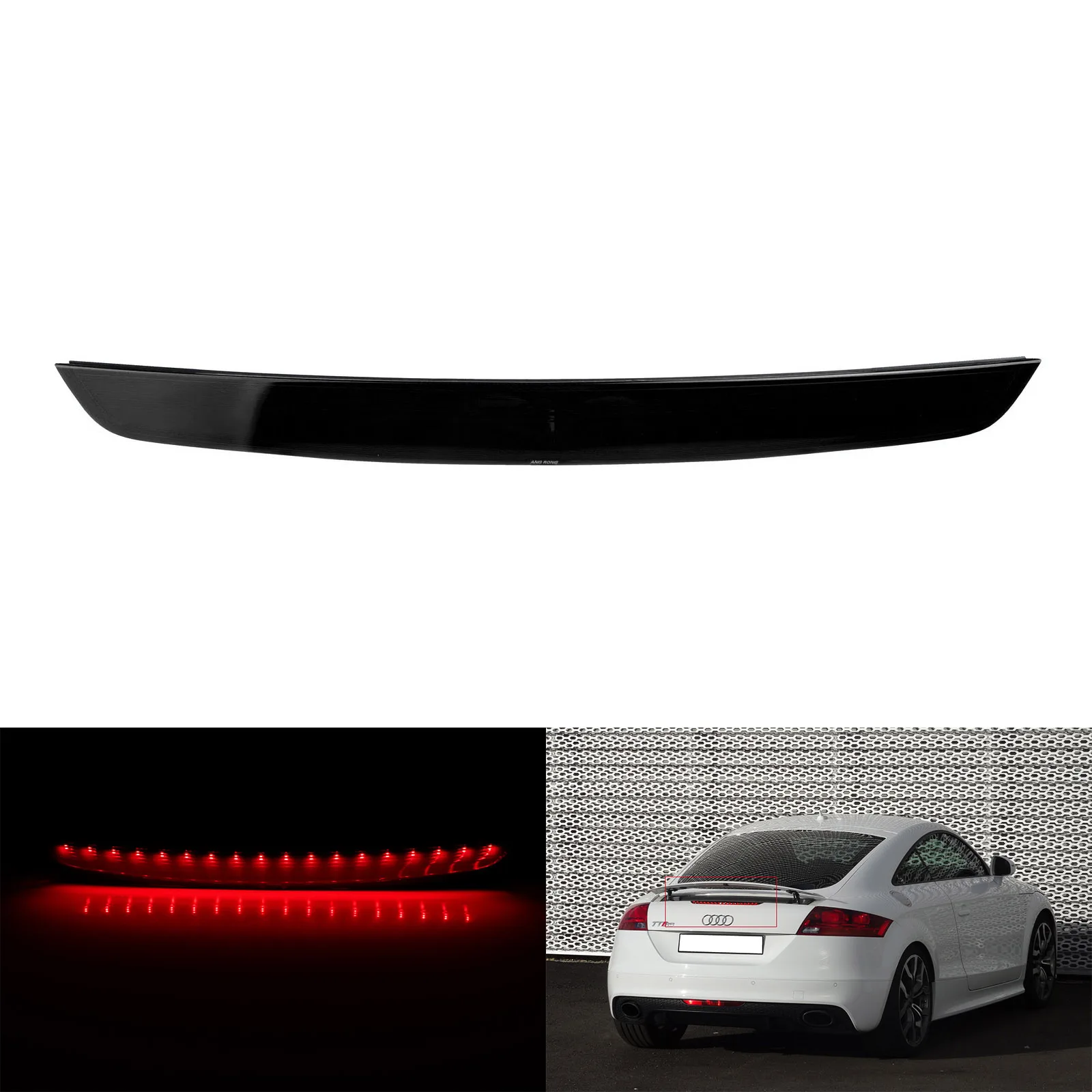 Black Smoked Lens Third Central High Level LED Brake Stop Light Lamp For Audi TT 8J 2006-2014 8J0945097