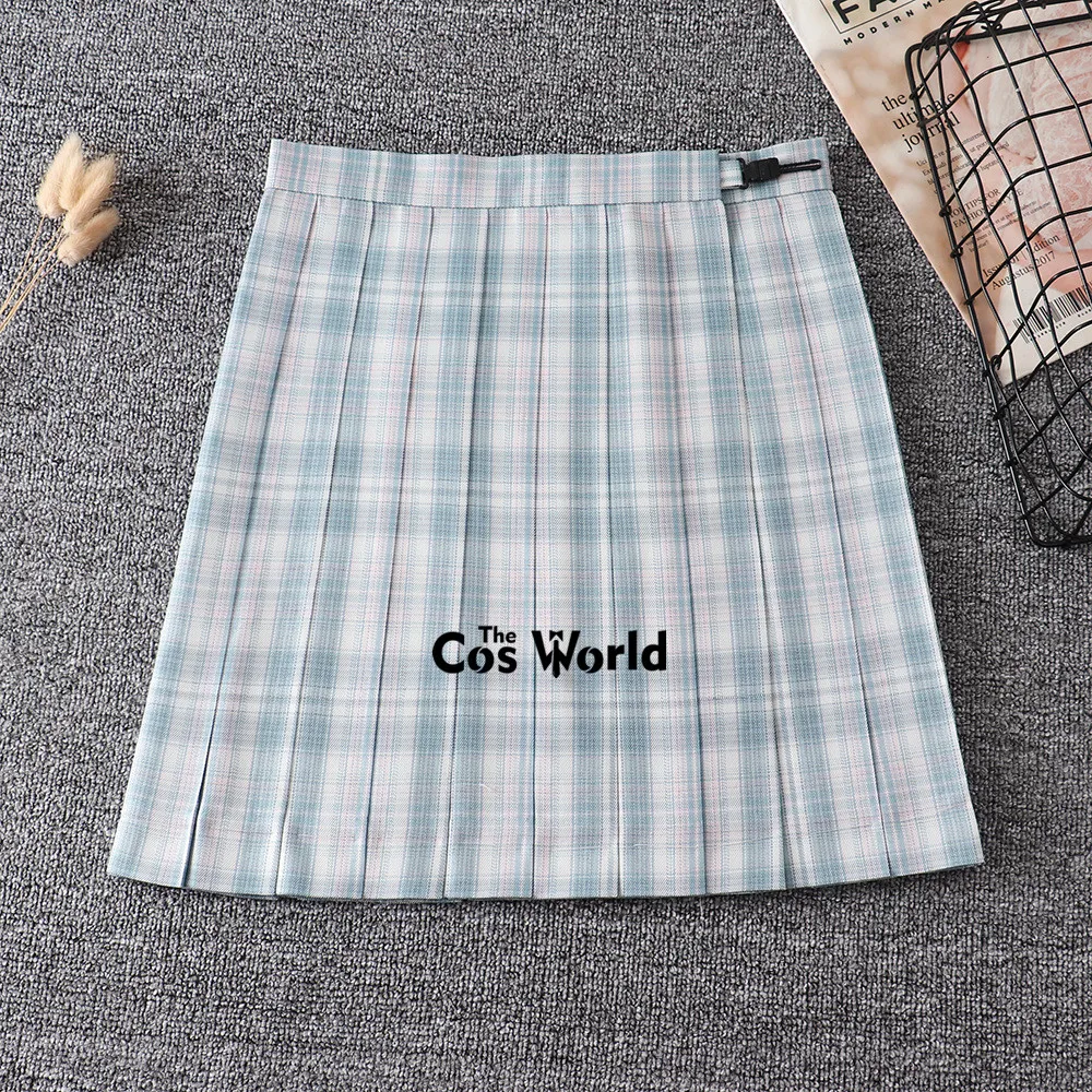 [Sword] Girl's Summer High Waist Pleated Skirts Plaid Skirts Women Dress For JK School Uniform Students Cloths