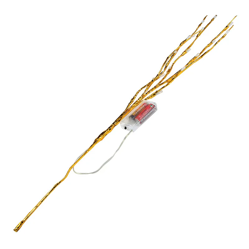 75cm 20LED Led Branch Light Battery Operated Lighted Branch Vase Filler Artificial Little Twig Power Brown for Home Decoration