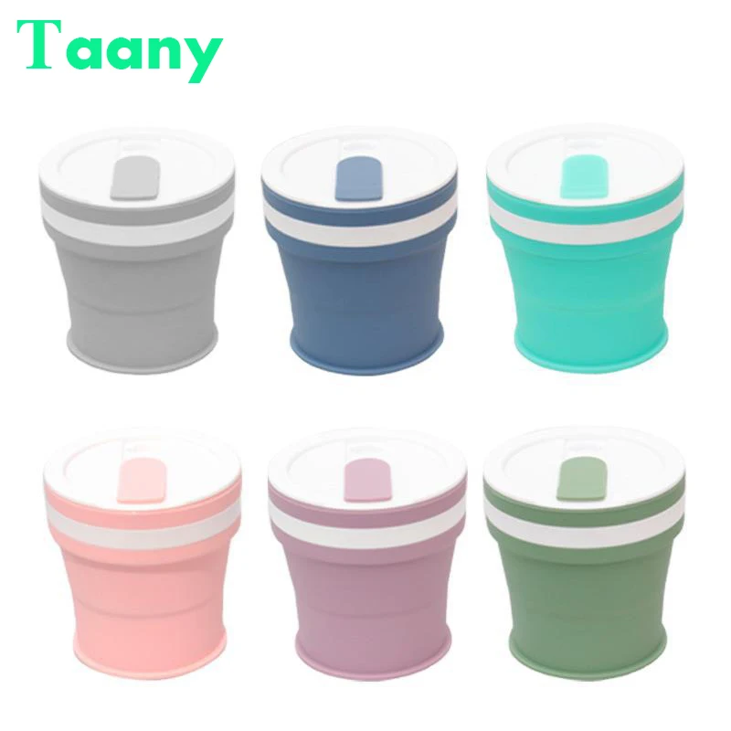 Collapsible Silicone Coffee Mugs, Travel Cup, Folding Water Cups, BPA Free, Food Grade, Drinking Ware Mug, Tea Cups, 350ml