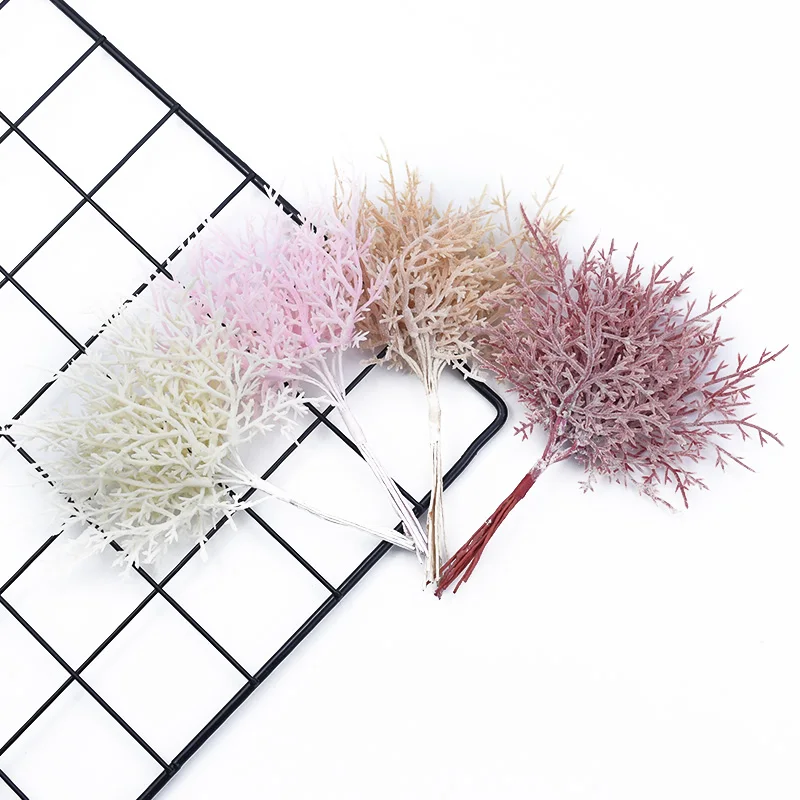 10 stücke Mehrfarbige Weihnachtsbaum Dekorative Blumen Kränze Hochzeit Basis für Wohnkultur Diy Geschenke Box Künstliche Pflanzen Großhandel – Detail 4