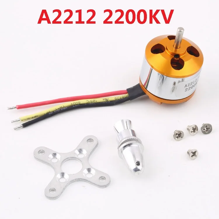 Motor sem escova para avião RC Multi Copter, Outrunner, A2212, 930KV 1000KV 1400KV 2200KV 2700KV, 1Pc