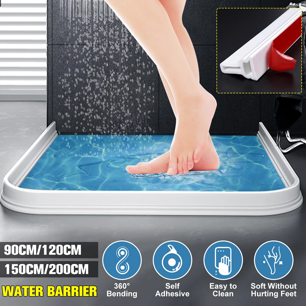 Пробка для воды для ванной комнаты, 4 размера, отделение для сухого и мокрого, защита от наводнений, силиконовая, не скользящая