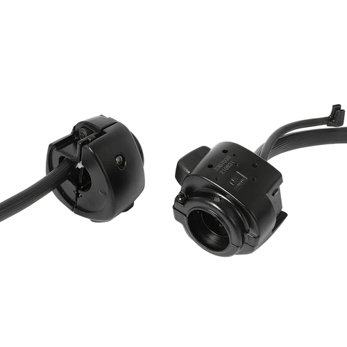Imagen 2 del producto Interruptor de Control de manillar de motocicleta, 1 "", 25mm, con arnés de cableado, negro/cromo, para Harley Softail Dyna Sportster 883 1200 v-rod
