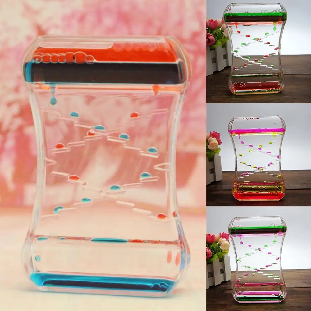 HOT SALES！！！New Arrival Drip Oil Hourglass Liquid Motion Bubble Timer Desk Decor Kids Toy Birthday Gift Wholesale Dropshipping