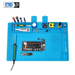 Isolamento termico ESD resistenza alla saldatura cuscinetto isolante ad alta temperatura con magnete tappetino da lavoro per saldatura in Silicone di PROSTORMER