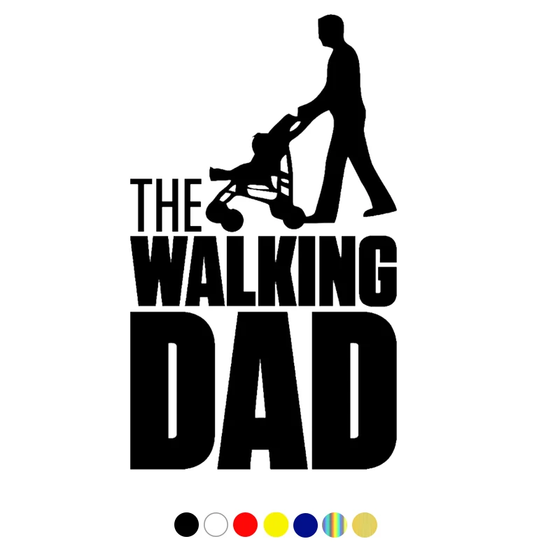 

CS-1749# 14x24 cm the walking dad funny car sticker waterproof vinyl decal for auto car stickers styling