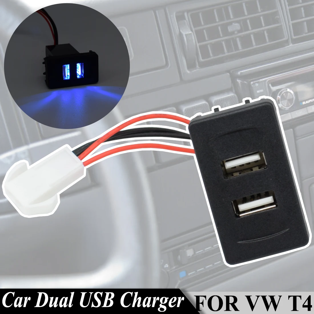 

Автомобильный инвертор для смартфона с двумя USB-портами, 5 В, а, 2 порта