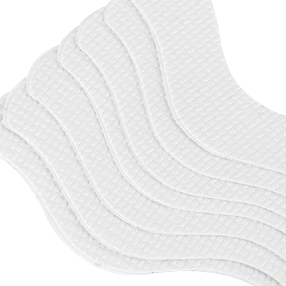 12pcs Adhesive Wavy Shape Bath Treads Non-Slip Bathtub Stickers Decals Safety Bath Shower Treads Traction to Tubs Showers Pools