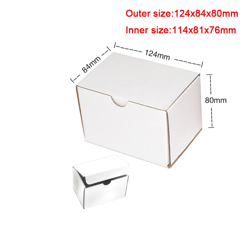 10Pcs White/Brown Corrugated Boxes Small Kraft Paper Box Foldable Cardboard Gift Box For Soap/Jewelry Hardware Packaging Boxes