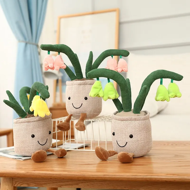 Kawaii Phòng Trang Trí Nhà Đồ Trang Trí Mô Phỏng Bluebell Hoa Vật Có Plushie Búp Bê Trong Nhà Sang Trọng Đồ Chơi Để Bàn Trang Trí Quà Tặng