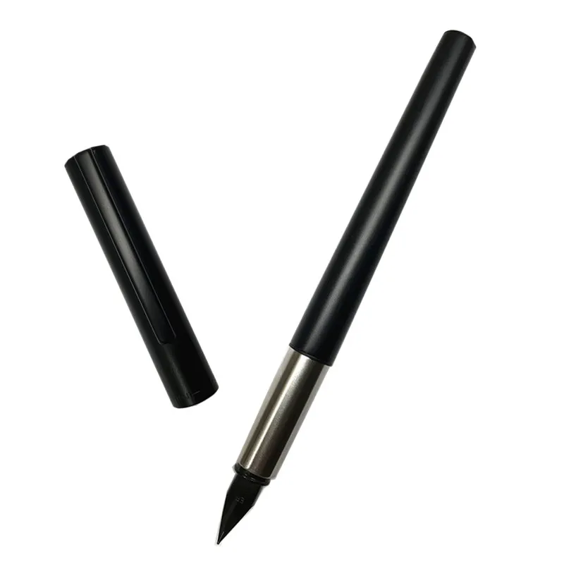 1pc Jinhao penna stilografica pennino Extra Fine/Fine in acciaio inossidabile nero opaco penne a inchiostro in metallo pieno per la scrittura di articoli di cancelleria per ufficio scolastici