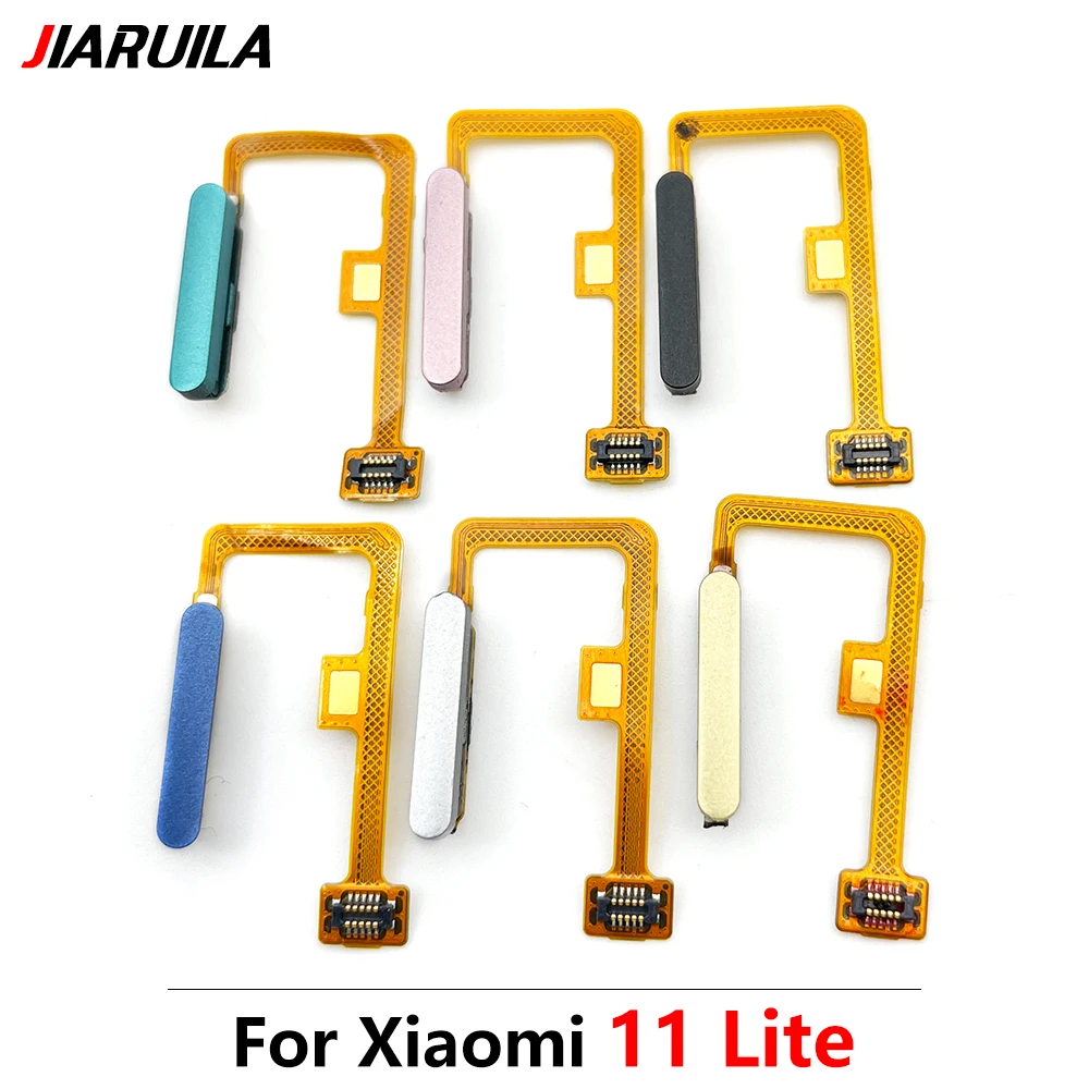 100% NEW Tested For Xiaomi Mi 11 Lite Home Button Fingerprint Menu Return Key Sensor Fingerprint Scanner Flex Cable