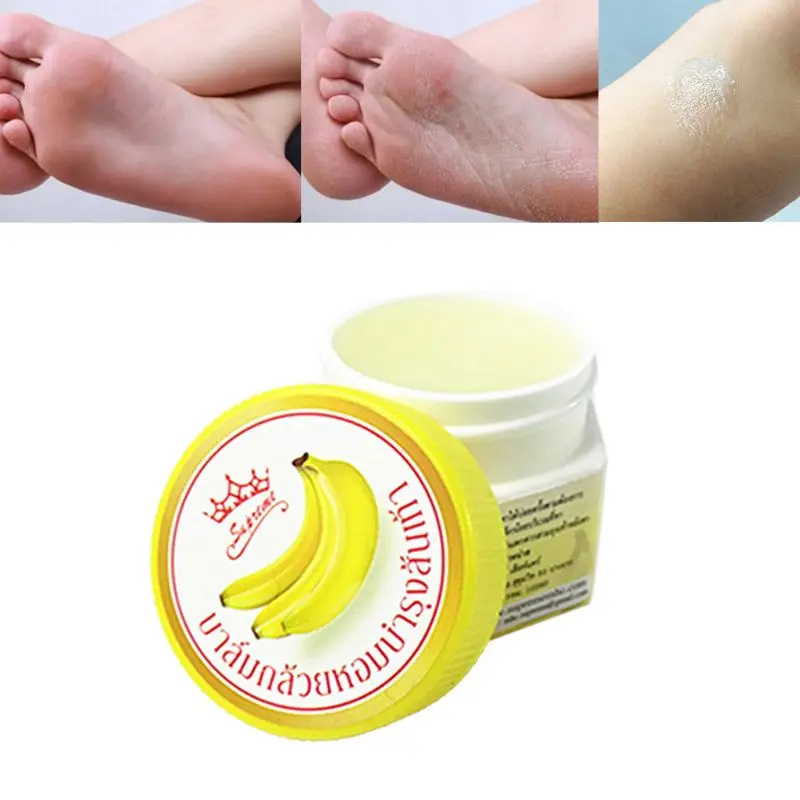 20g Natural Banana Oil Moisturizing Cracked Heel Balm Foot Hand Skin Repair Cream Anti-Drying Smooth Dead Skin Removal Ointment