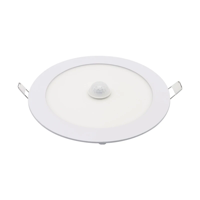 LED typu Downlight 6W 9W 12W 18W 24W czujnik ruchu PIR ultra-cienkie oświetlenie panelowe LED wpuszczana lampa światła dziennego 3000k 4000k 6500k