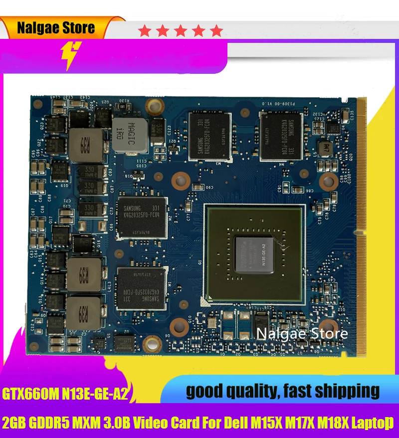 GTX660M GTX 660M GDDR5 2GB N13E-GE-A2 Video Graphics Card With X-Bracket For Dell Alienware M15X M17X R3 R4 M18X R2 100% Test OK