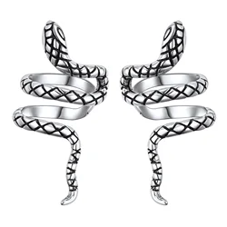 S925 Sterling Silver Snake Ear Cuff Helix Cartilage Clip on Earrings Non Piercing Earrings for Women CP541