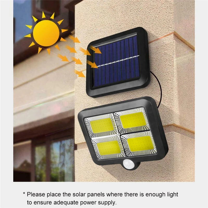 

100 LED COB Solar Power Street Light Light Reflector Solar Lamp Outdoor Garden Wall Security Division Night Solar Light Solar