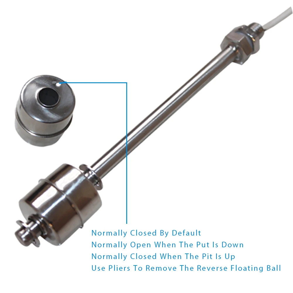 Stainless Steel Float Switch Tank Liquid Water Level Sensor Ball Float Switch Tank Pool Flow Sensors Controller Sensor