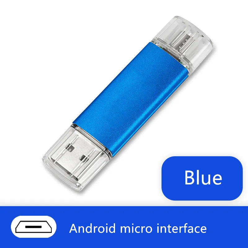 Unidad Flash usb otg 2 en 1 para teléfono, memoria Usb para Android, microinterfaz, 16GB, 32GB, 64GB