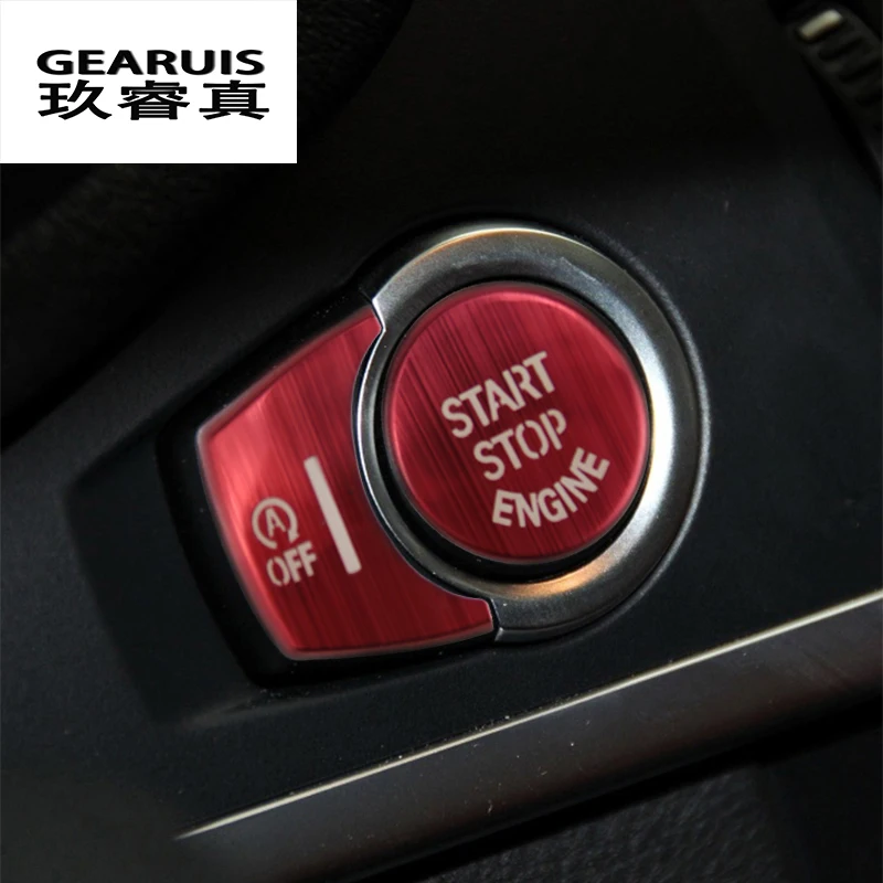 Car Styling For BMW X3 X4 X5 X6 F25 F26 F15 F16 Engine START Button Replace Cover STOP Switch Accessories Key Decor Auto Sticker