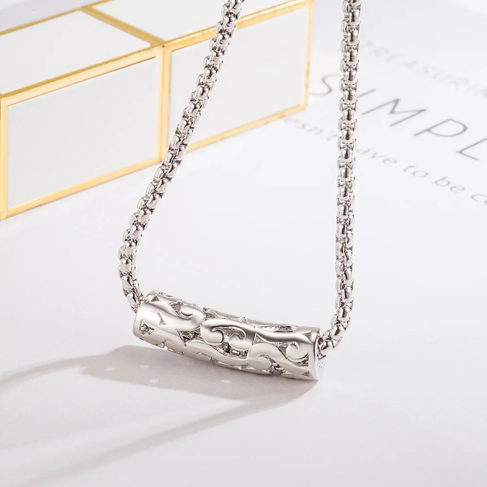 

Подвеска-трубка с индивидуальным дизайном - 100% серебро 925 пробы, изящная цепочка-коробка, колье-чокер ручной работы в стиле панк, модные украшения и подарки