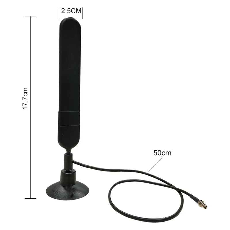 Grandwisdom 3G 4G LTE Antenna 13dbi SMA Male Connector Aerial 698-960/1700-2700Mhz IOT magnetic base 3M Clear Sucker Antena