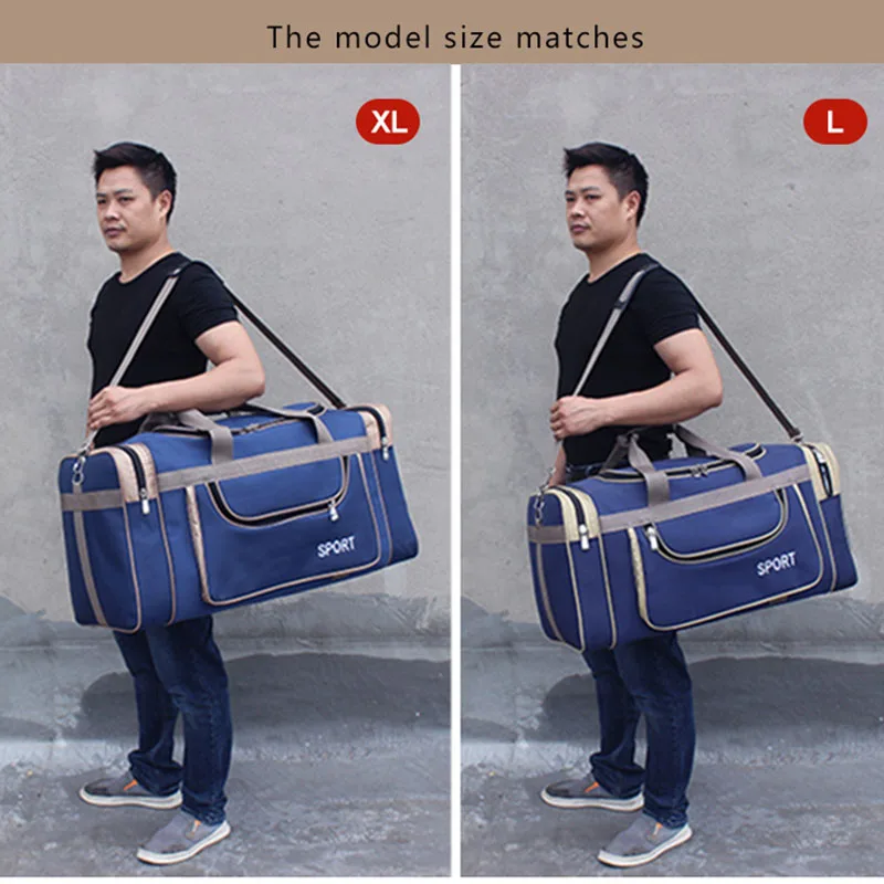 Waterproof Nylon Luggage Gym Bags Outdoor Bag Large Traveling Tas For Women Men Travel Duffel Sac De Sport Handbags Sack XA788F