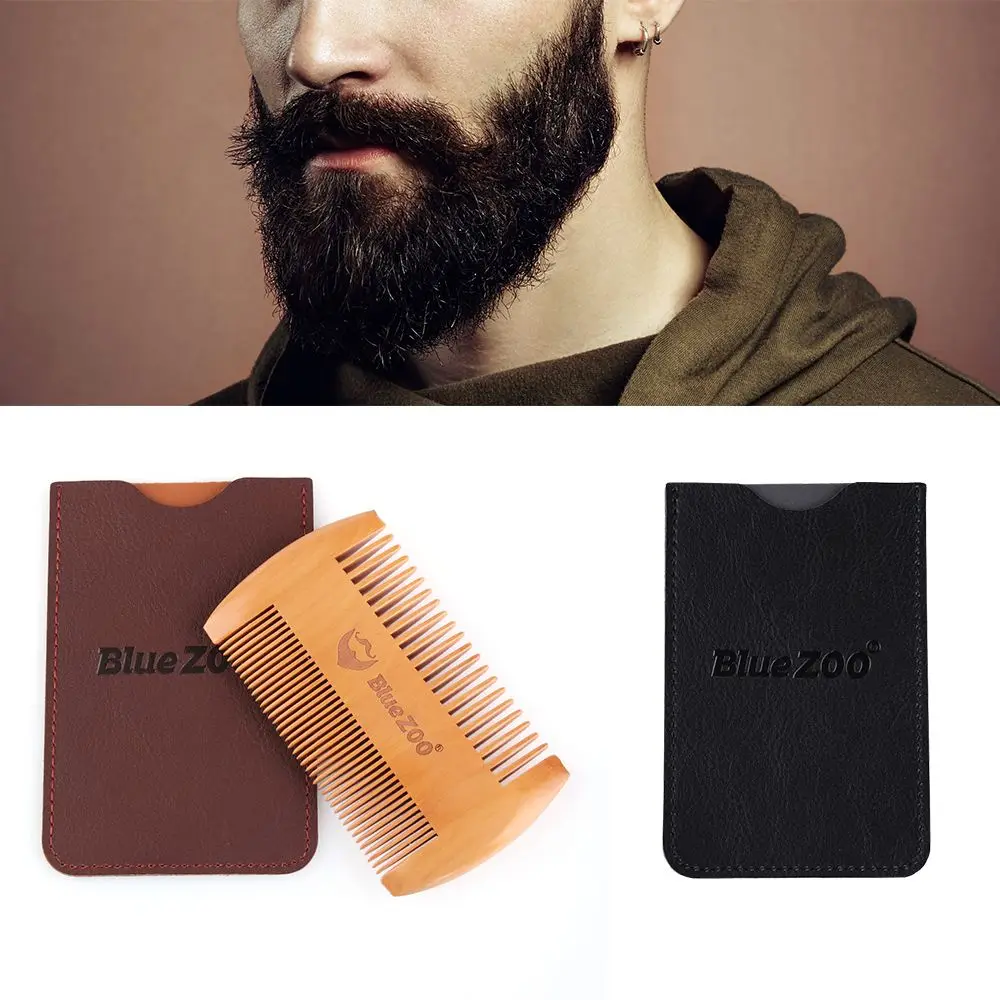 

Styling Tool Pocket Size Wooden Beard Comb Hair Mustaches Brush Double Side Fine Coarse Teeth