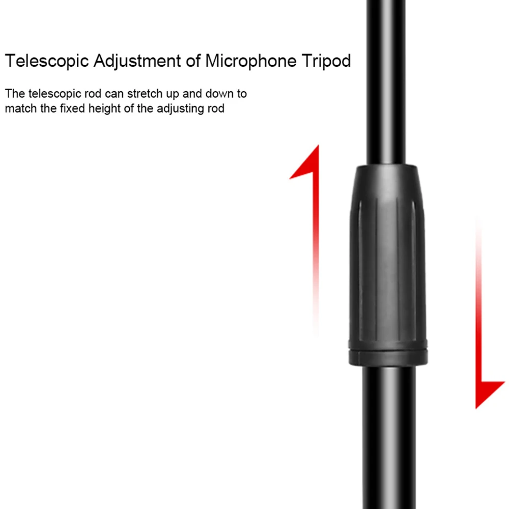 Imagem -03 - Tripé para Microfone de Piso Braço Oscilante Retrátil de Metal para Performance no Palco Suporte para Microfone de Mesa