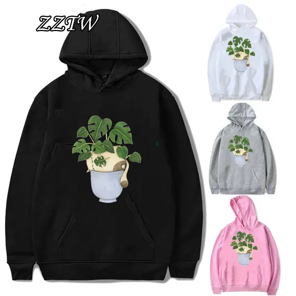 Dog Plant print Sweatshirts Leaf Graphic Sweatshirts Fashion Women pullovers Casual Cotton Funny Sweatshirts women's clothing