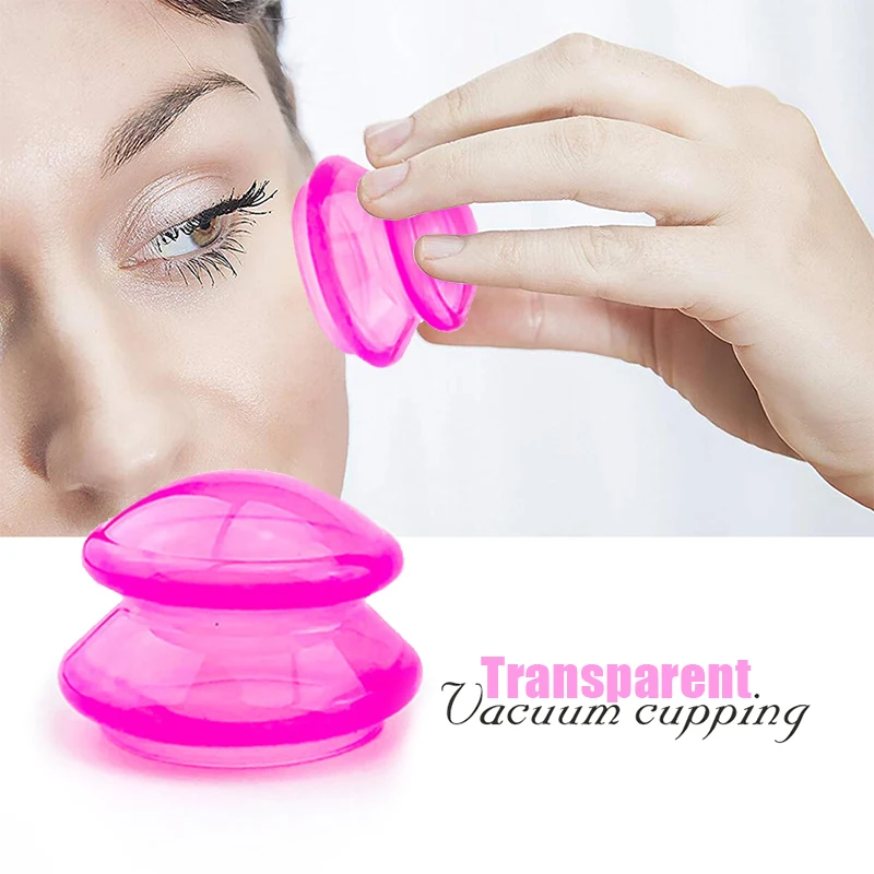 Silicone Facial Cupping Jar Set Skin Lifting Vacuum Gua Sha Cupping Therapy Massage for Face Anti Cellulite Ventosa Suction Cans