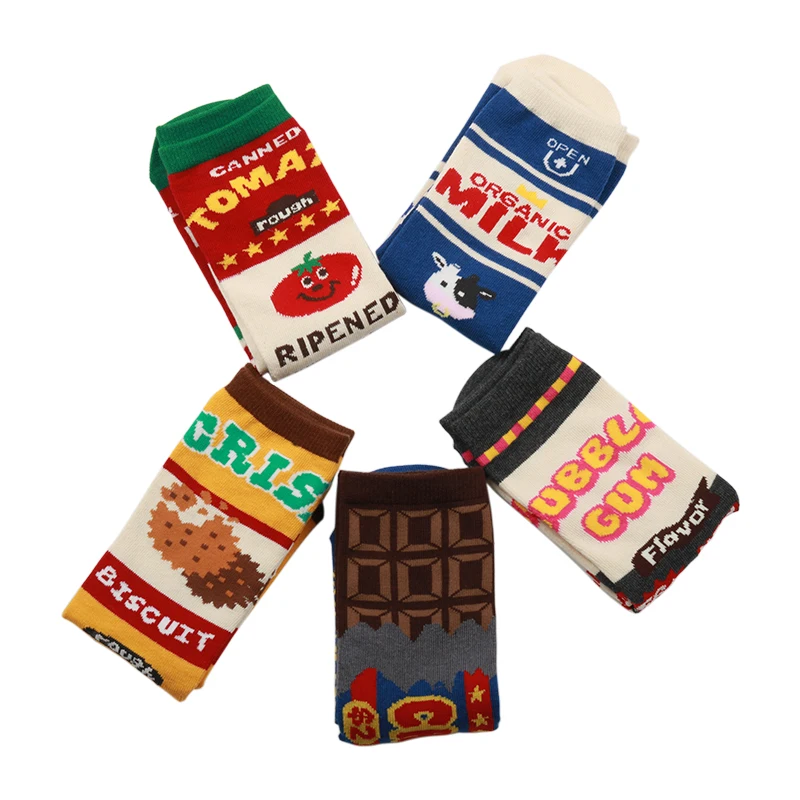 Autumn Ins Style Fashion Letter Patterned Short Socks Cool Mens Harajuku Skateboard Socks Low Hipster Cotton Art Socks Male Sox