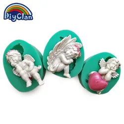 3 Style DIY Silicone Fondant Cake Cupid Little Angel Molds Cake Decoration Tools Chocolate Mold Mini Style Candy Clay Mould