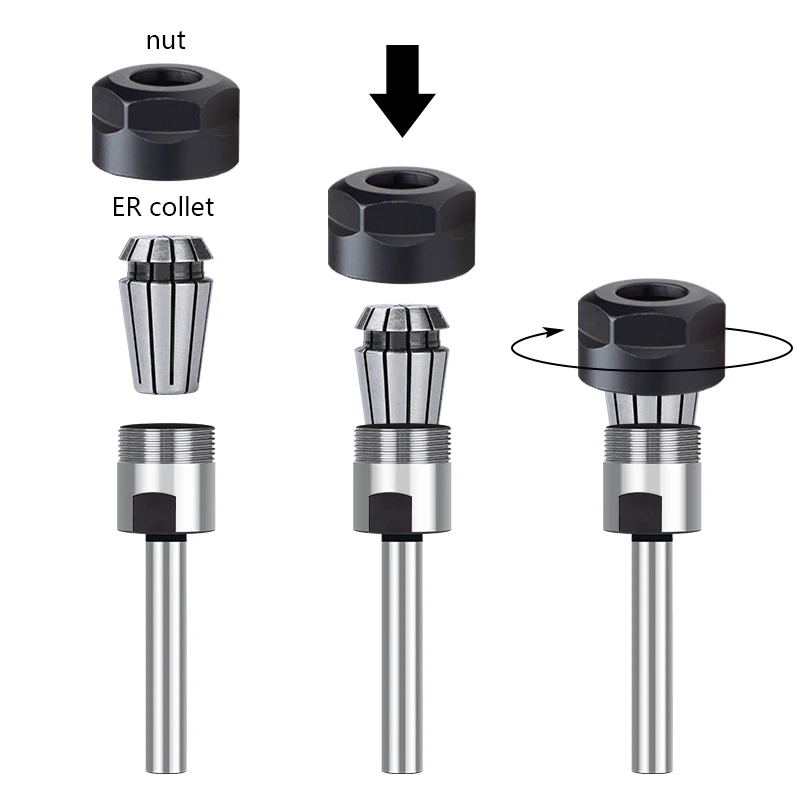 Collet Chuck Holder CNC Milling Tool Collet C8/C10/C12/C16/C20/C25/C32 ER8 ER11 ER16 ER20 ER25 ER32 CNC Lathe Tool Holder