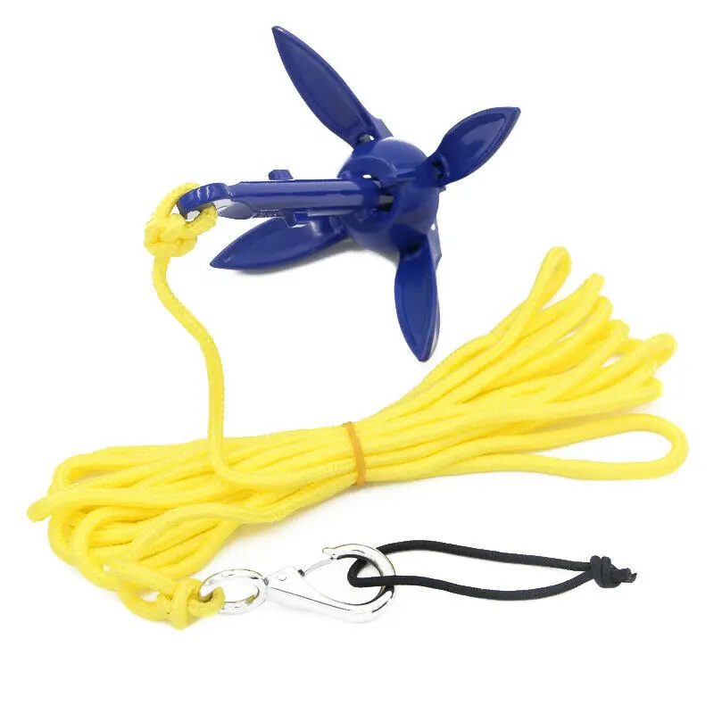 Bote 1 Uds. Kit de boya de ancla plegable azul portátil para canoa, Kayak, balsa, velero, pesca