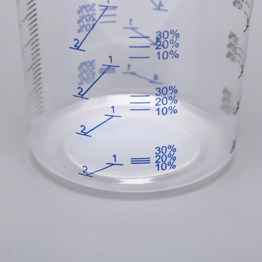 Taza medidora graduada para mezclar líquidos, recipiente de plástico transparente para pintura, 10 piezas, 600ml