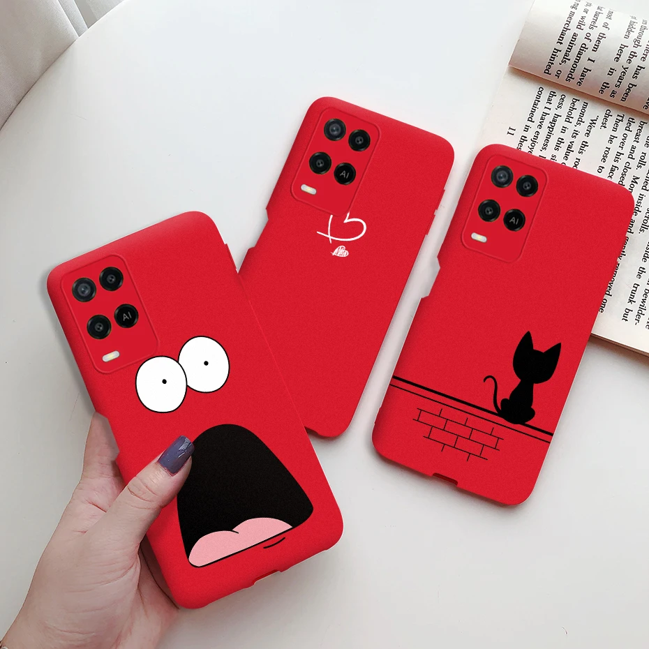 For Oppo A54 Case CPH2239 Soft Silicone Shockproof Cute Painted Cover For Oppo A54 OppoA54 A 54 6.1