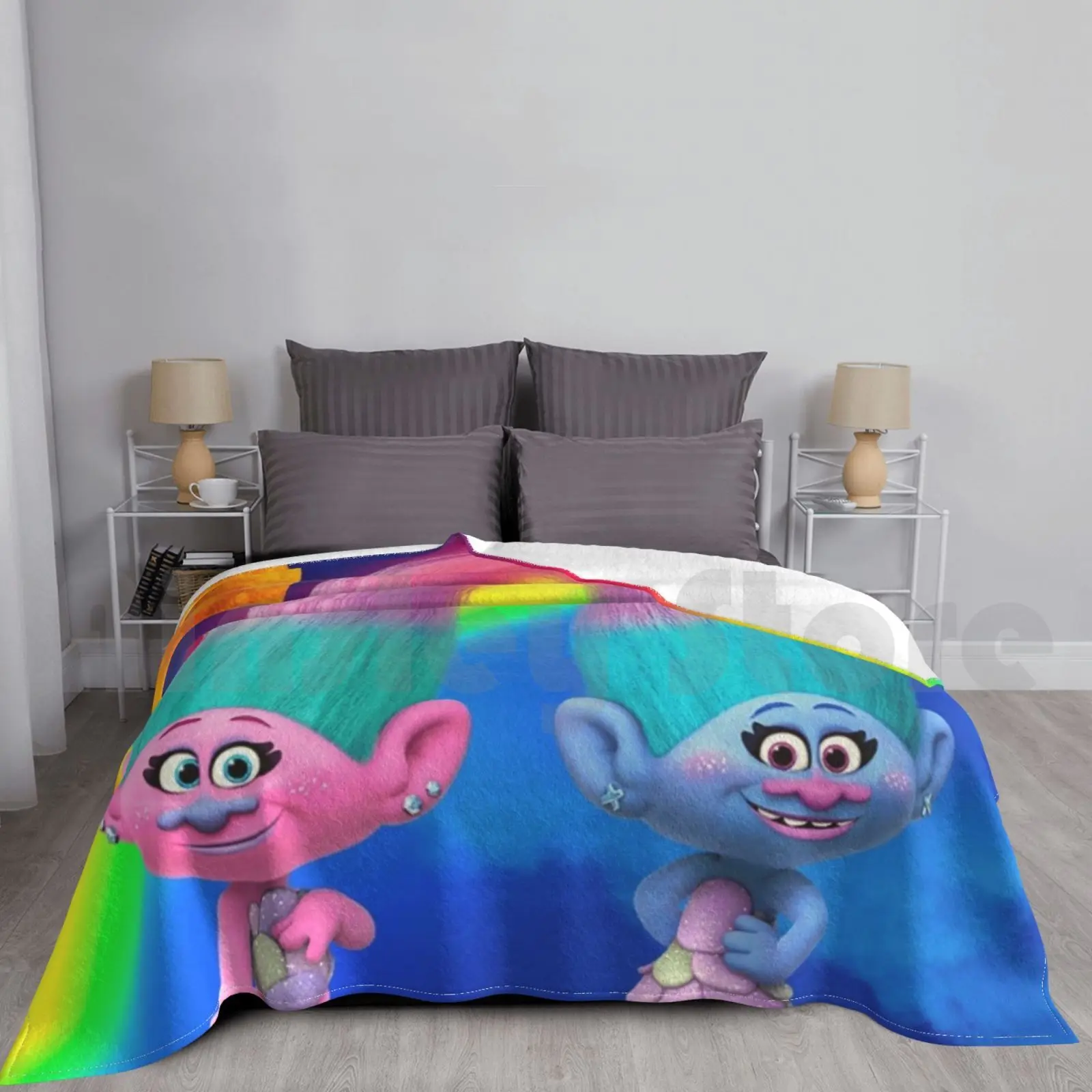 Trolls Poppy And Branch Blanket Fashion Custom Trolls Poppy And Branch Trolls Poppy And Branch As Humans Trolls 2 Poppy And