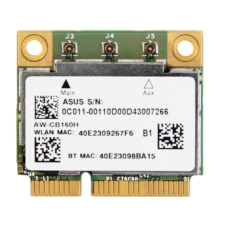 Azurewave AW-CB160H broadcom bcm94360hmb 802.11ac 1300mbps,ワイヤレスwifi,wlan,bluetooth 4.0,ミニpci-eカード20cm mhf4アンテナ