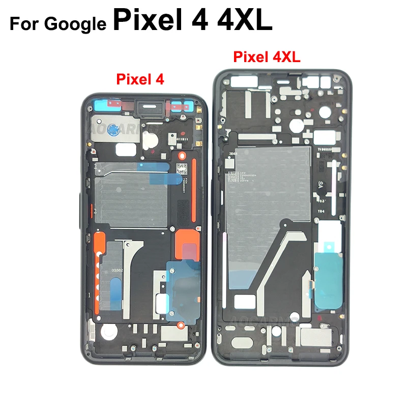 Aocarmo For Google Pixel 4 4xl 4 XL Middle Frame With Front Screen Stand Repair Replacement Part